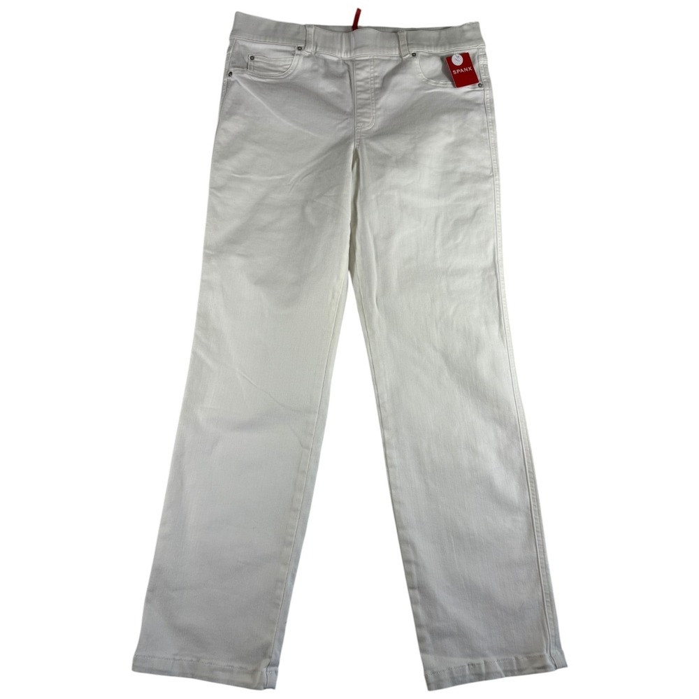 Spanx Jeans Womens X Large White Denim Light Wash High Rise Straight leg New‎
